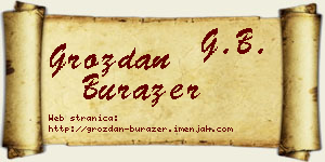 Grozdan Burazer vizit kartica